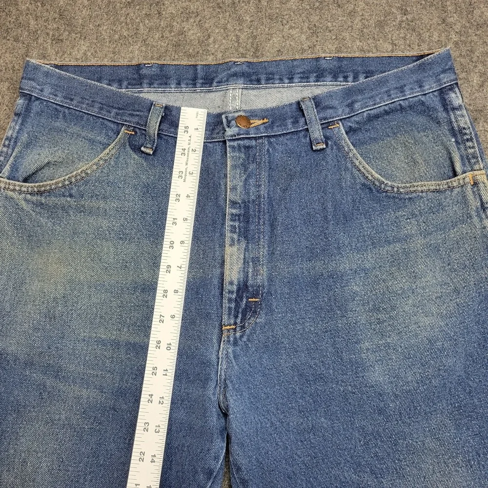 Rustler Jeans Mens 38x30 Blue Denim Stretch Y2k Boho Streetwear Grunge Americana